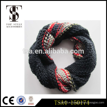 Модные вязание шарф петля типа 100% акриловые галстук-крашение красочные аксессуары петух дамы аксессуары